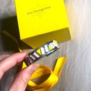 Les Georgettes bracelet with leather band